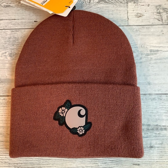 Carhartt Women’s Knit Floral Patch Beanie - Picture 2 of 4
